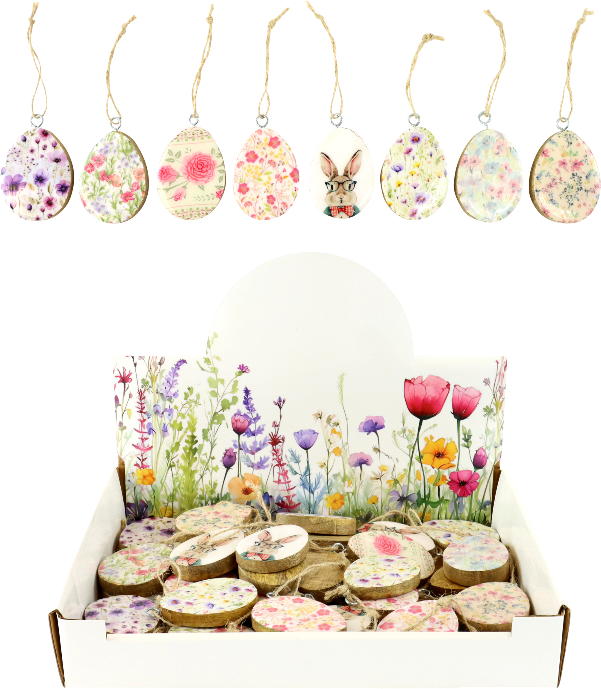 8810 DISPLAYBOX BLUMEN-EIER  S/40