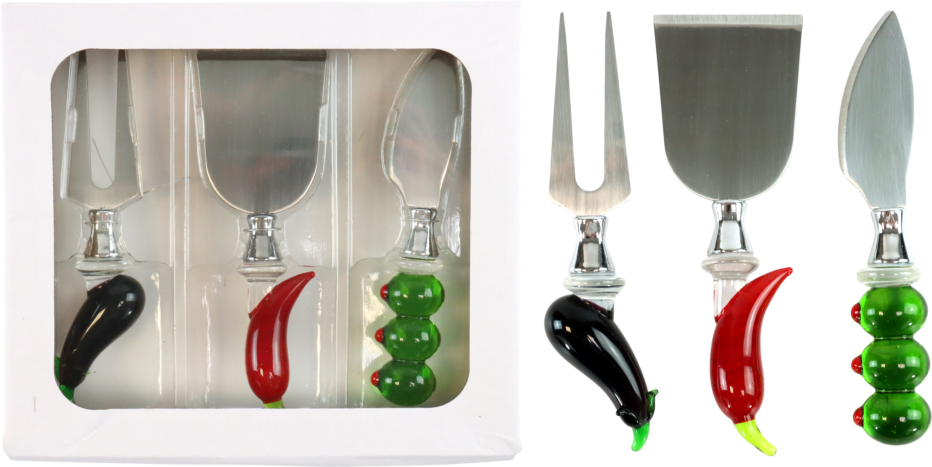 8953 CHEESE-SET GREEN TABLE  S/3