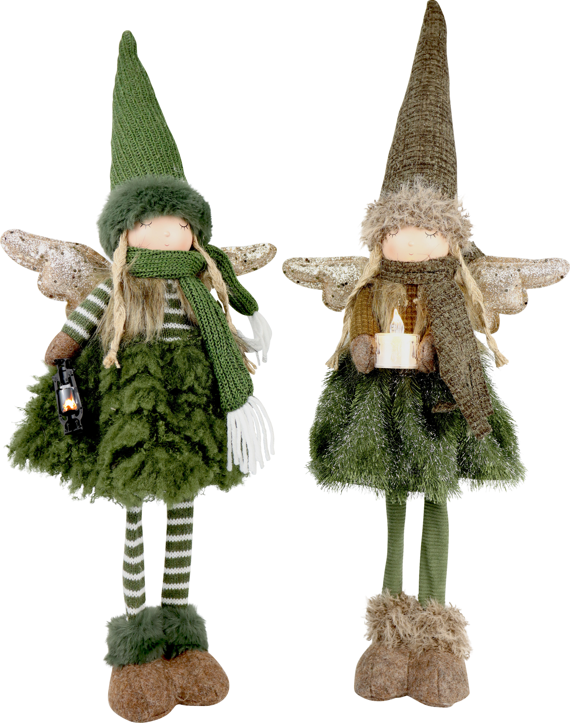 9080 ÁNGELES LED RUSTIC GLOW  S/2