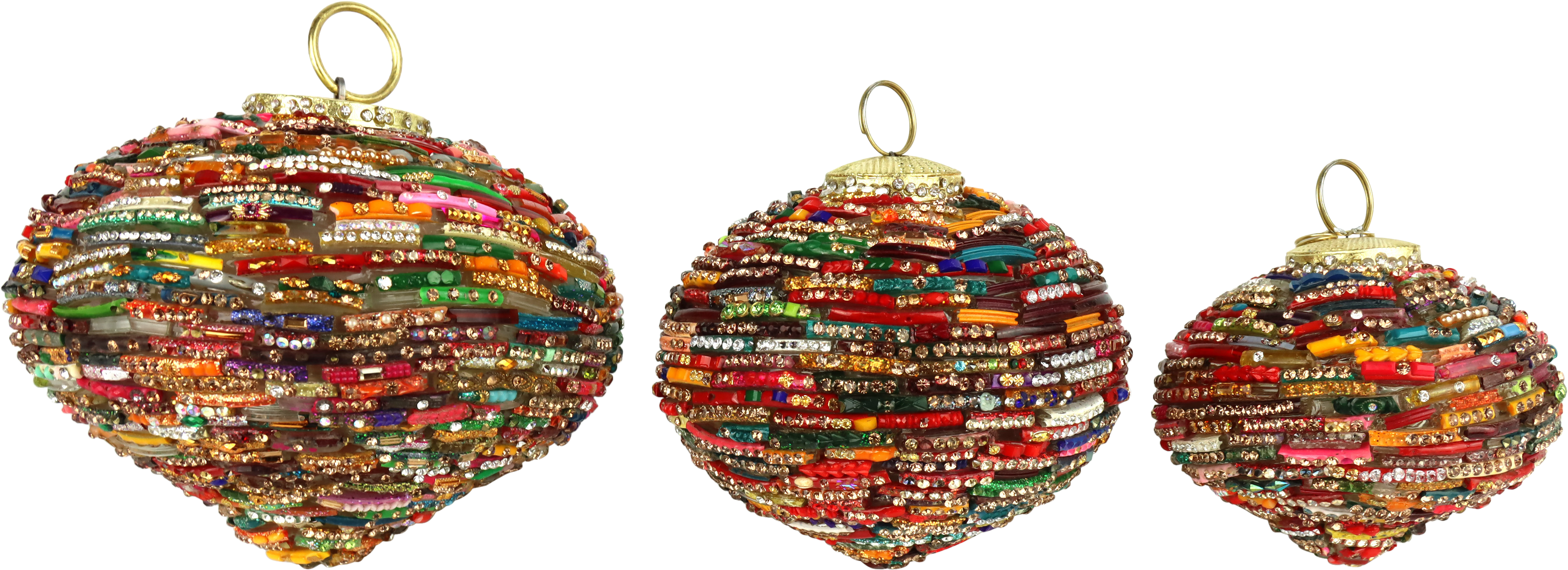 9168 ORNAMENTI IN VETRO RUBY  3PZ