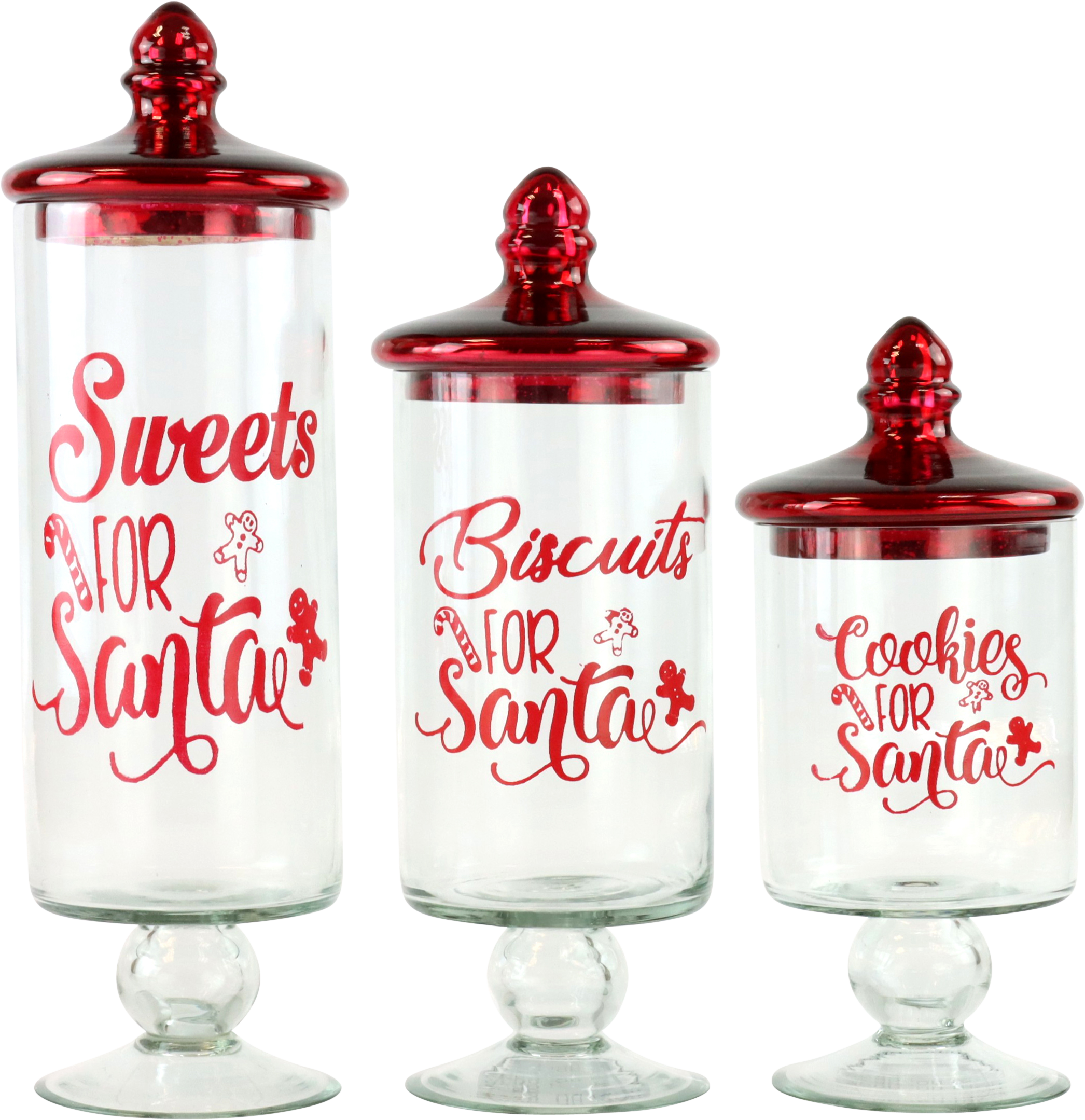 9832 GLASDOSEN SANTA'S SWEETS  S/3