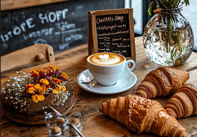 Croissant and Coffee